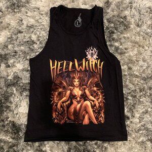 Hellwitch Thrash Black Metal Tank Top. SZ LG